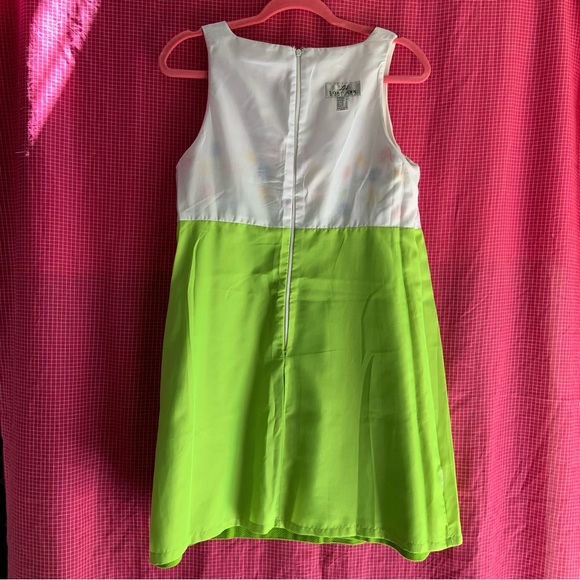 60s/ 70s Inspired Lori Ann Made in Canada Vintage Green Summer Flower Dress - Picture 7 of 11